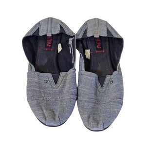 Mad Love Slip On Canvas Flats Shoes Women Size 10 Gray Blue Comfort Neutral